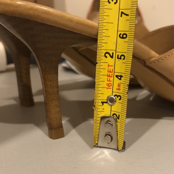 Beige leather mules, 5th Avenue, new, size EUR 39/US7,5-8 - Picture 9 of 11